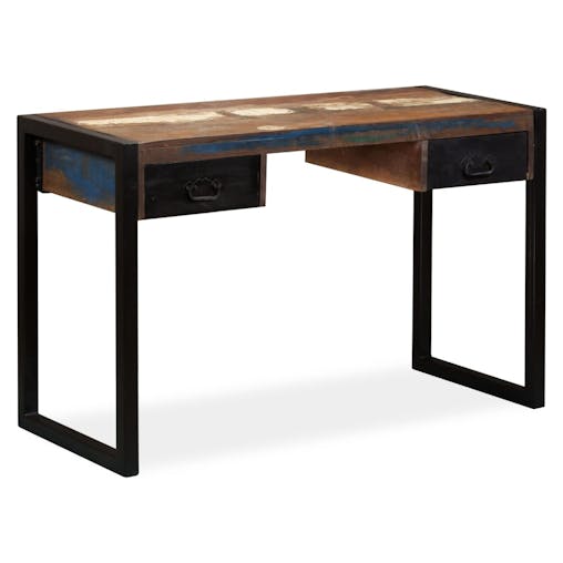 NNEVL Desk with 2 Drawers Solid Reclaimed Wood 120x50x76 cm
