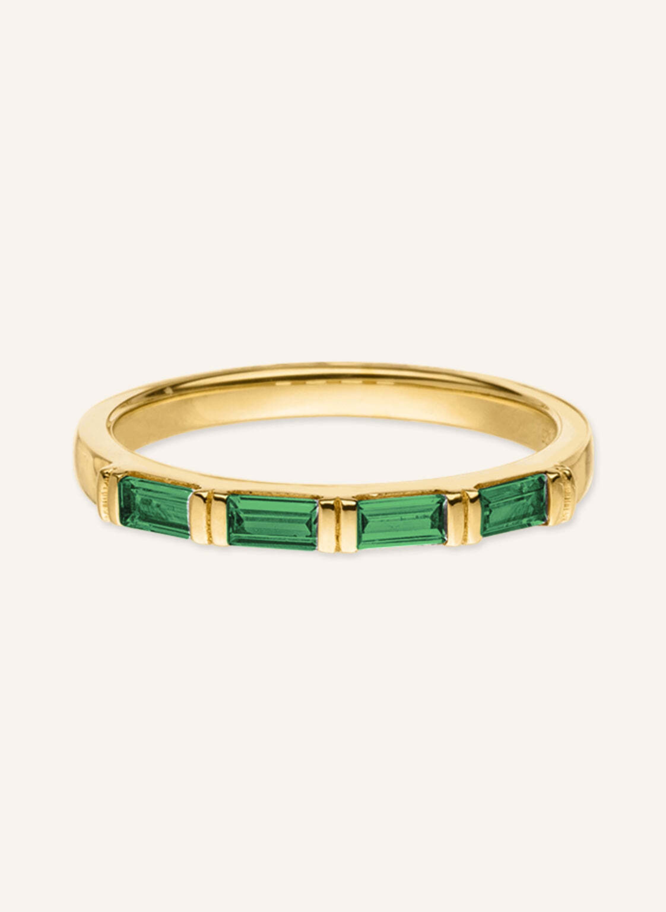 VEYNOU Ring ZOE Smaragd aus 14 Karat Gelbgold und 0,40ct. Smaragden
