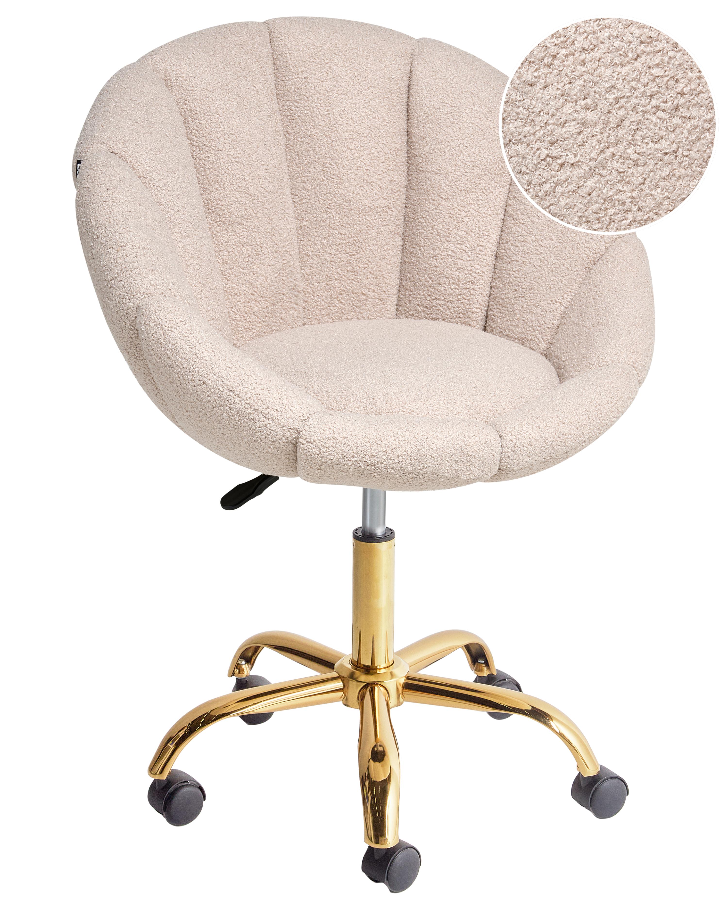 Desk Chair ANNABELLE Boucle Beige