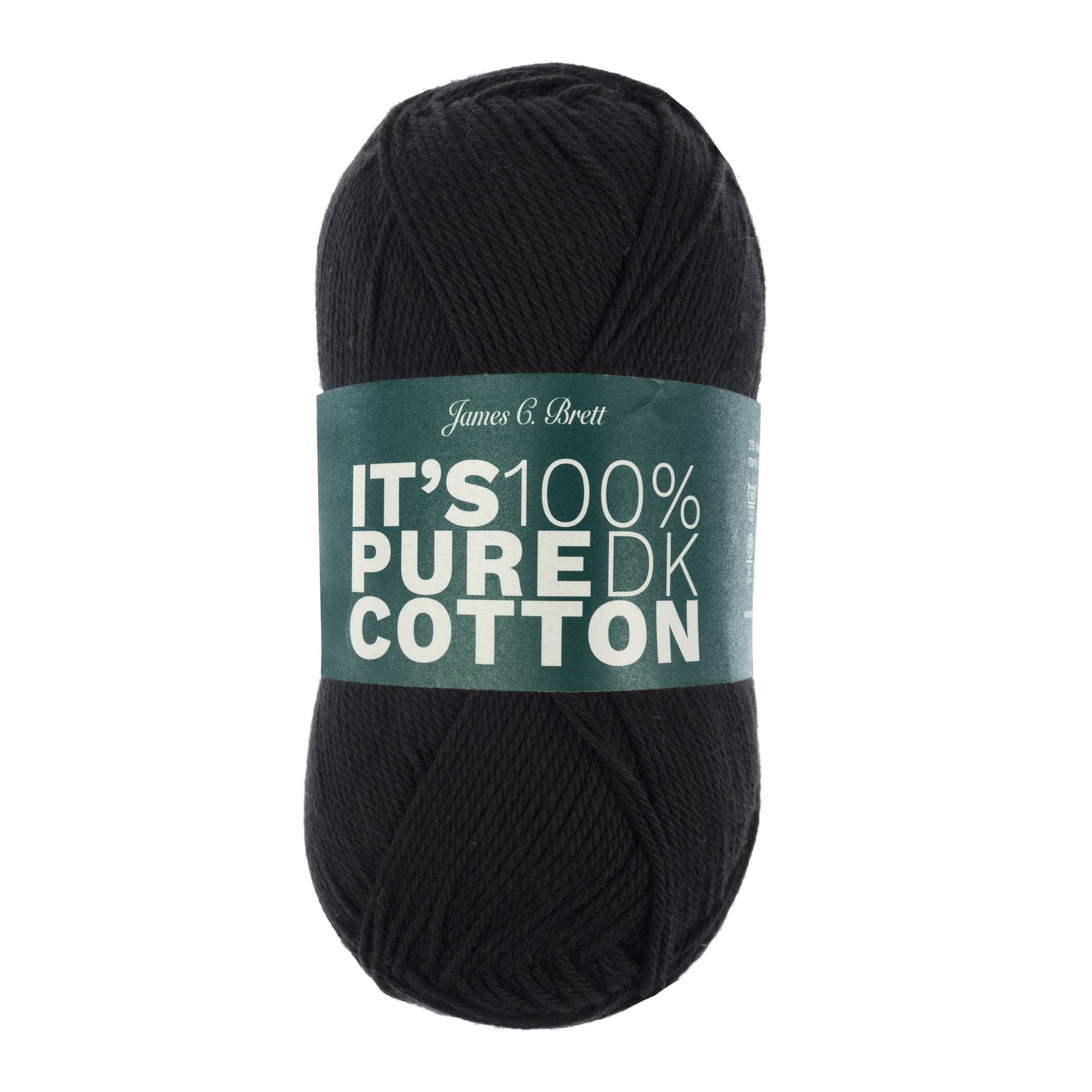 James C Brett Black It’s Pure Cotton Yarn 100g