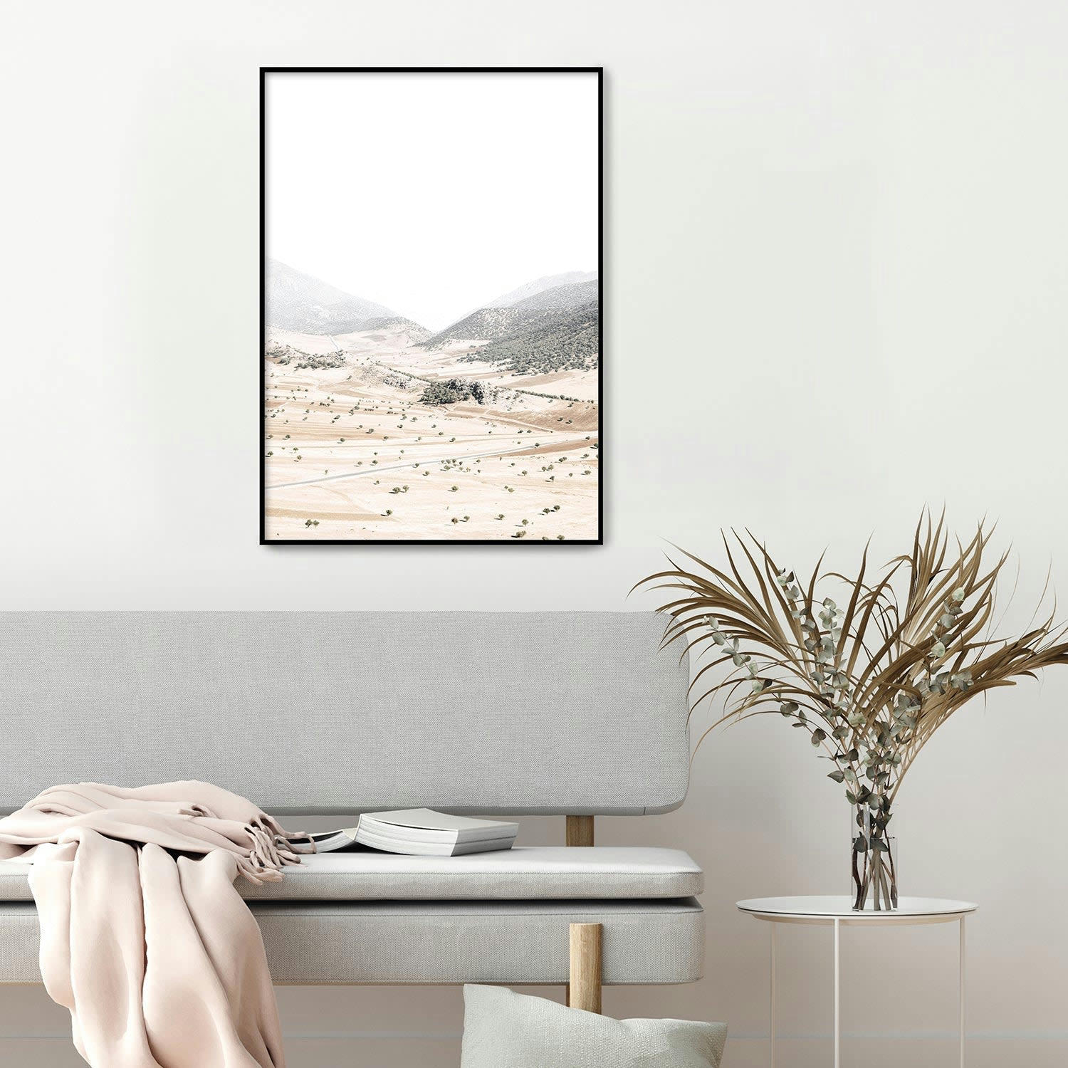 DESIERTO - Affiche avec cadre noir - Paysage désertique - 30x40