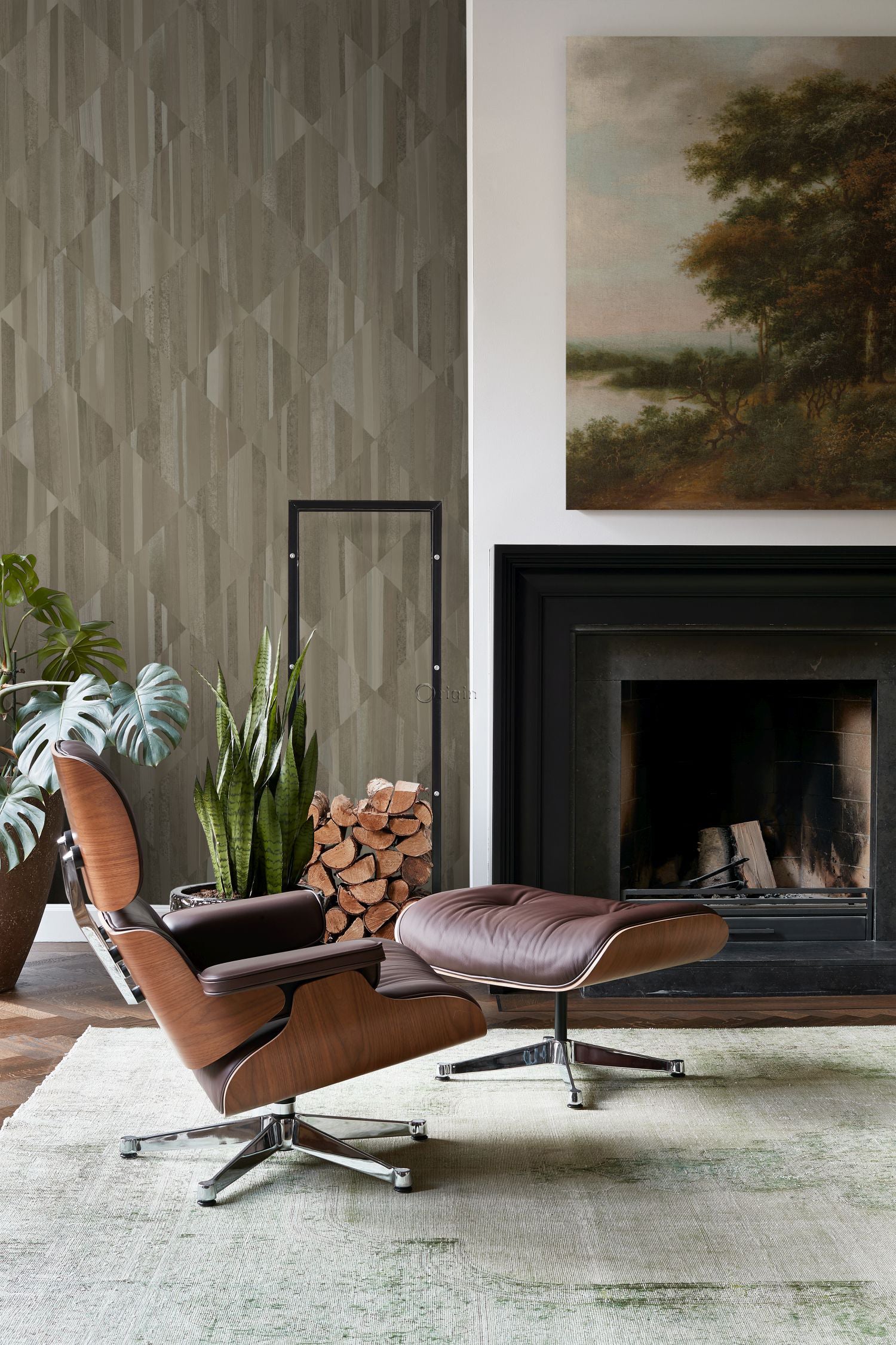 Origin Wallcoverings fotobehang 3D-houtmotief lichtbruin - 150 x 279 cm - 357300
