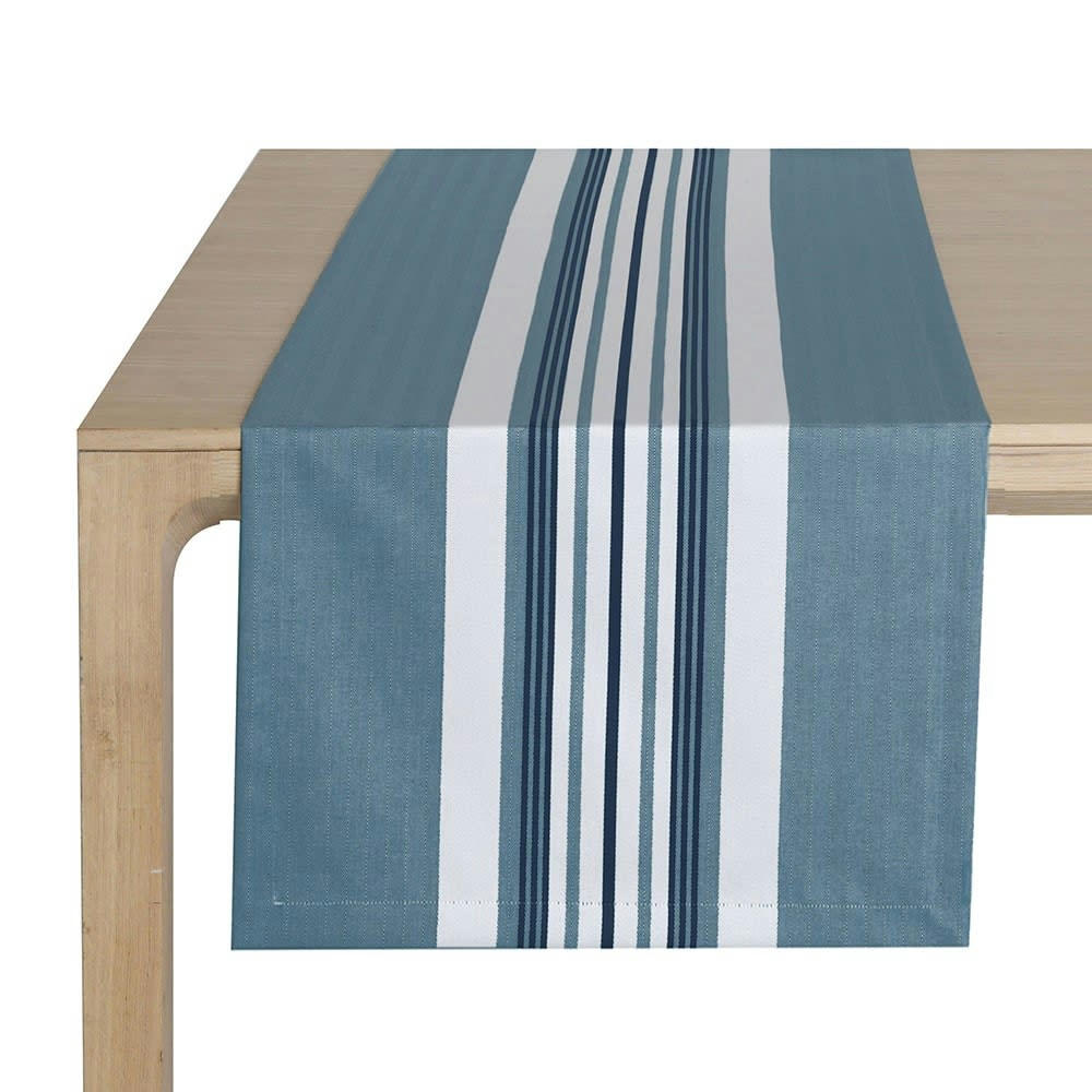 DONIBANE - Chemin de table bleu 50x155