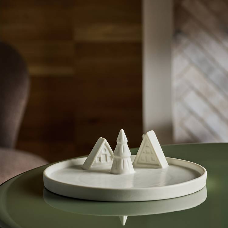 Habitat Ceramic Houses Trinket Tray - White