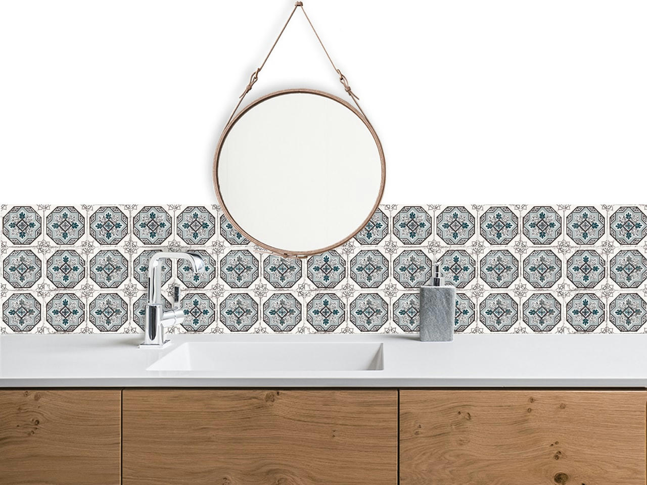 - Crédence adhésive Sao Bento bleu gris 40cmx2m