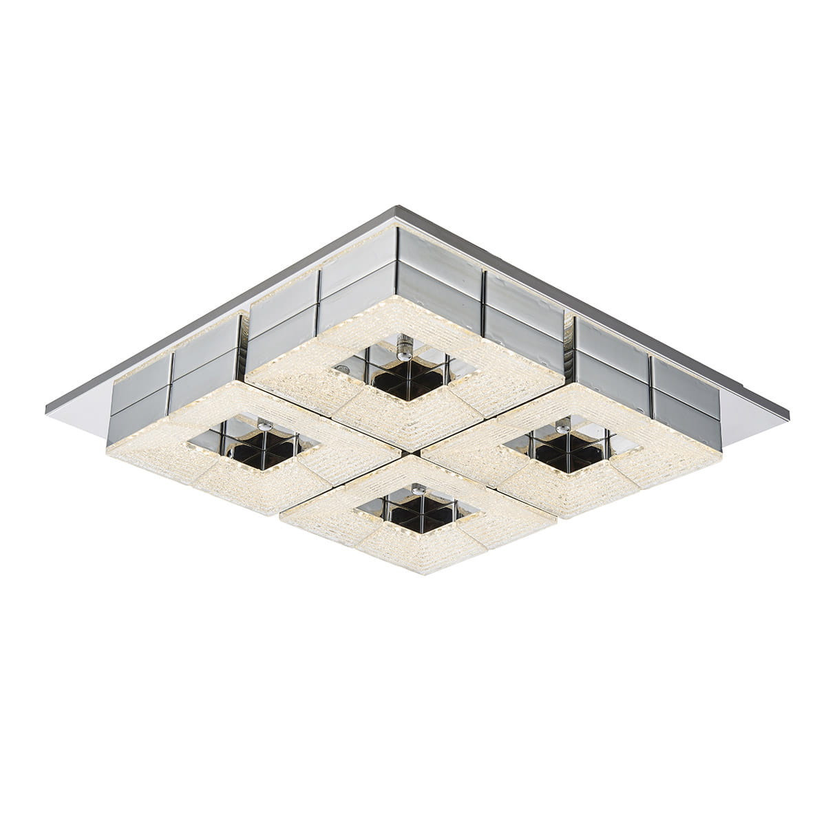 Plafon CLARISEkwadratowy srebrny LED 1x48W 45cm 3800lm IP20 Italux