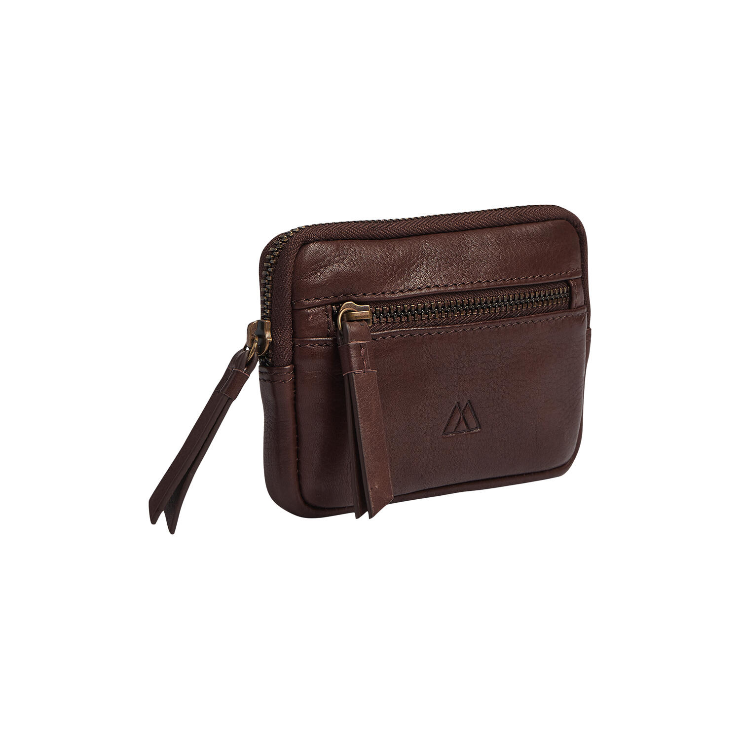 RoryMBG Coin Purse Soft Vintage, chocolate brown w/br. gold
