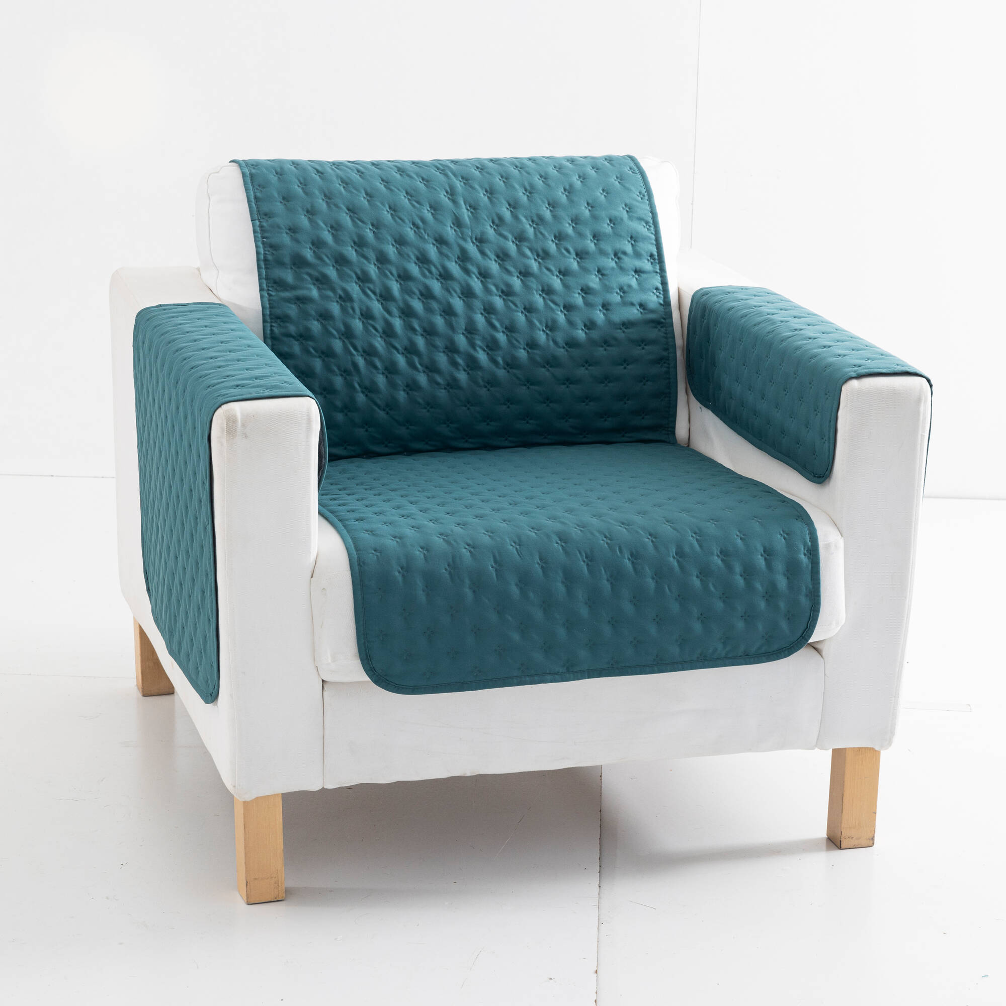 Protège-salon antiglisse microfibre matelassé