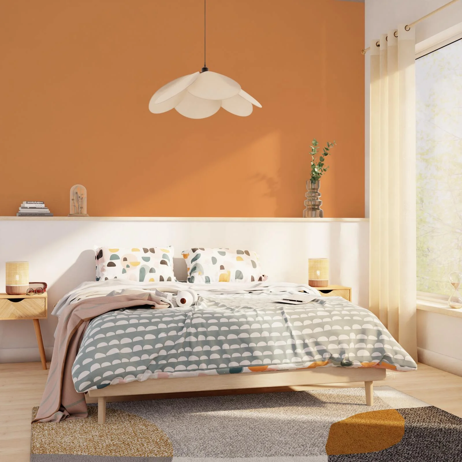 4MURS Papier peint intissé OPAL coloris melon