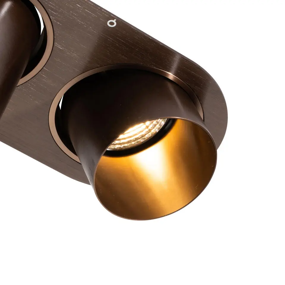 Qazqa inbouwspot installa bronskleurig gu10