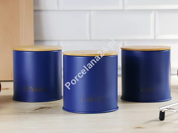 Komplet pojemników 11 cm (3 szt.) Karl Hausmann - Alaska Granatowe 6.POJ.2012