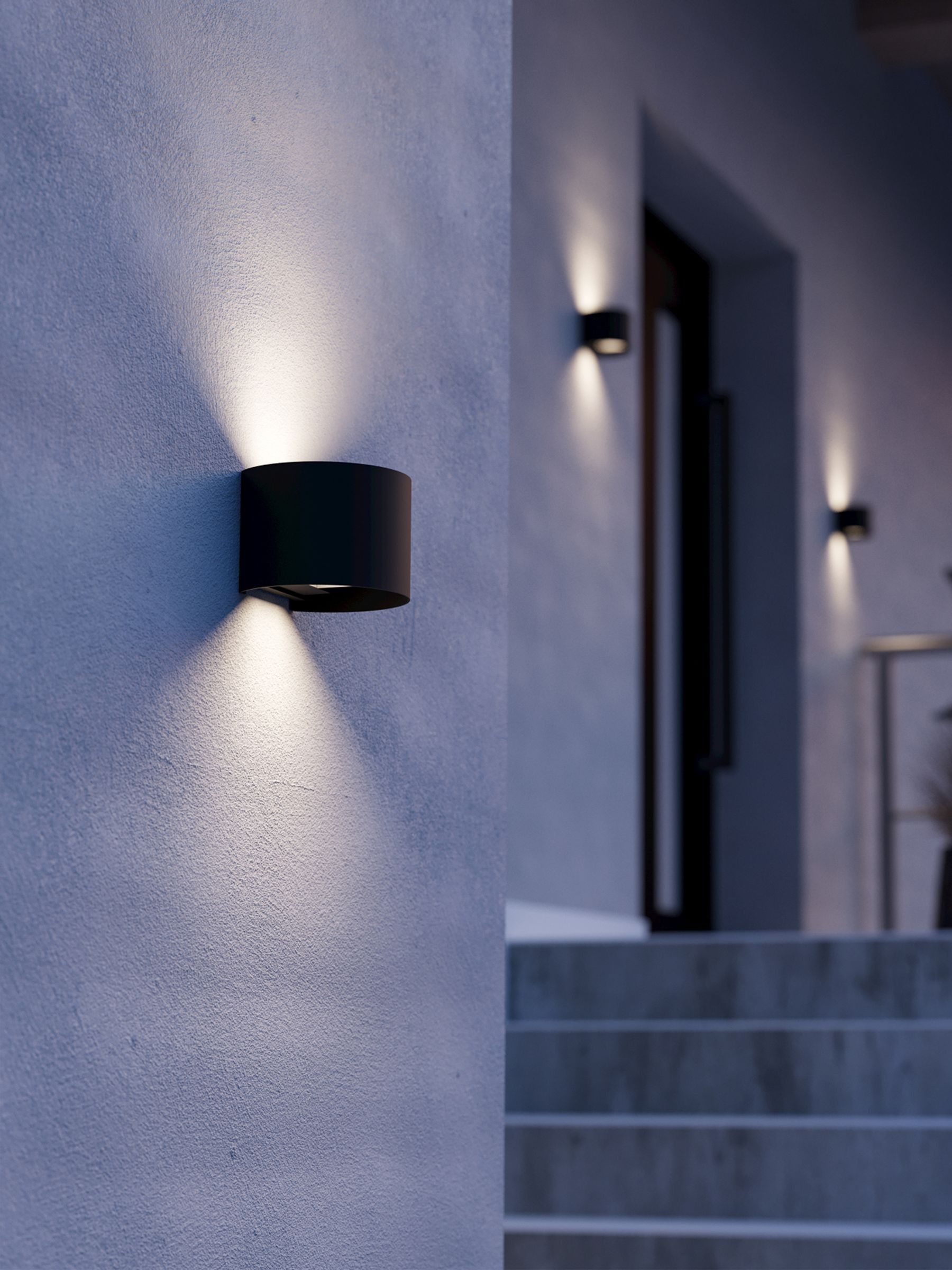 Eglo Black CALPINO 3 Outdoor Wall Light