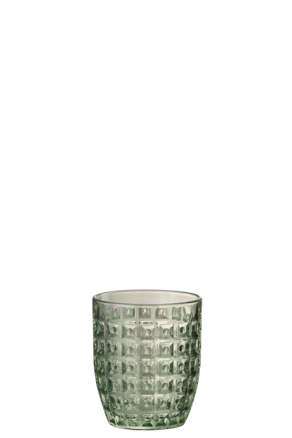 J-Line glas Motief - glas - groen - 4 stuks