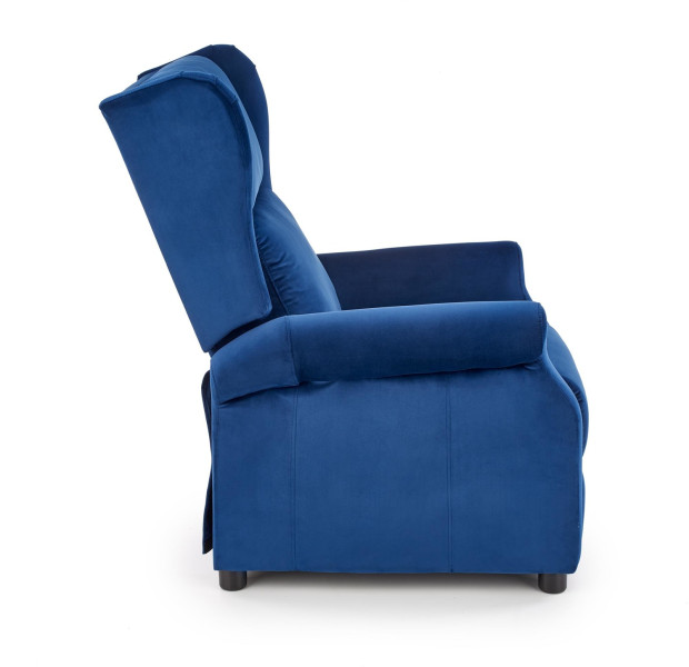 Fotel AGUSTIN 2 VELVET granatowy rozkładany