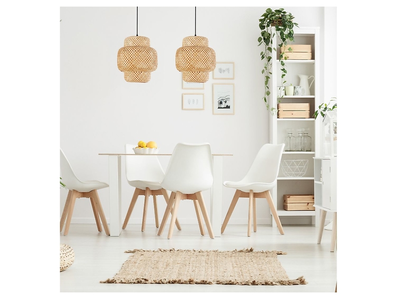 Lampa wisząca Krabi 30 cm bambusowa beżowa