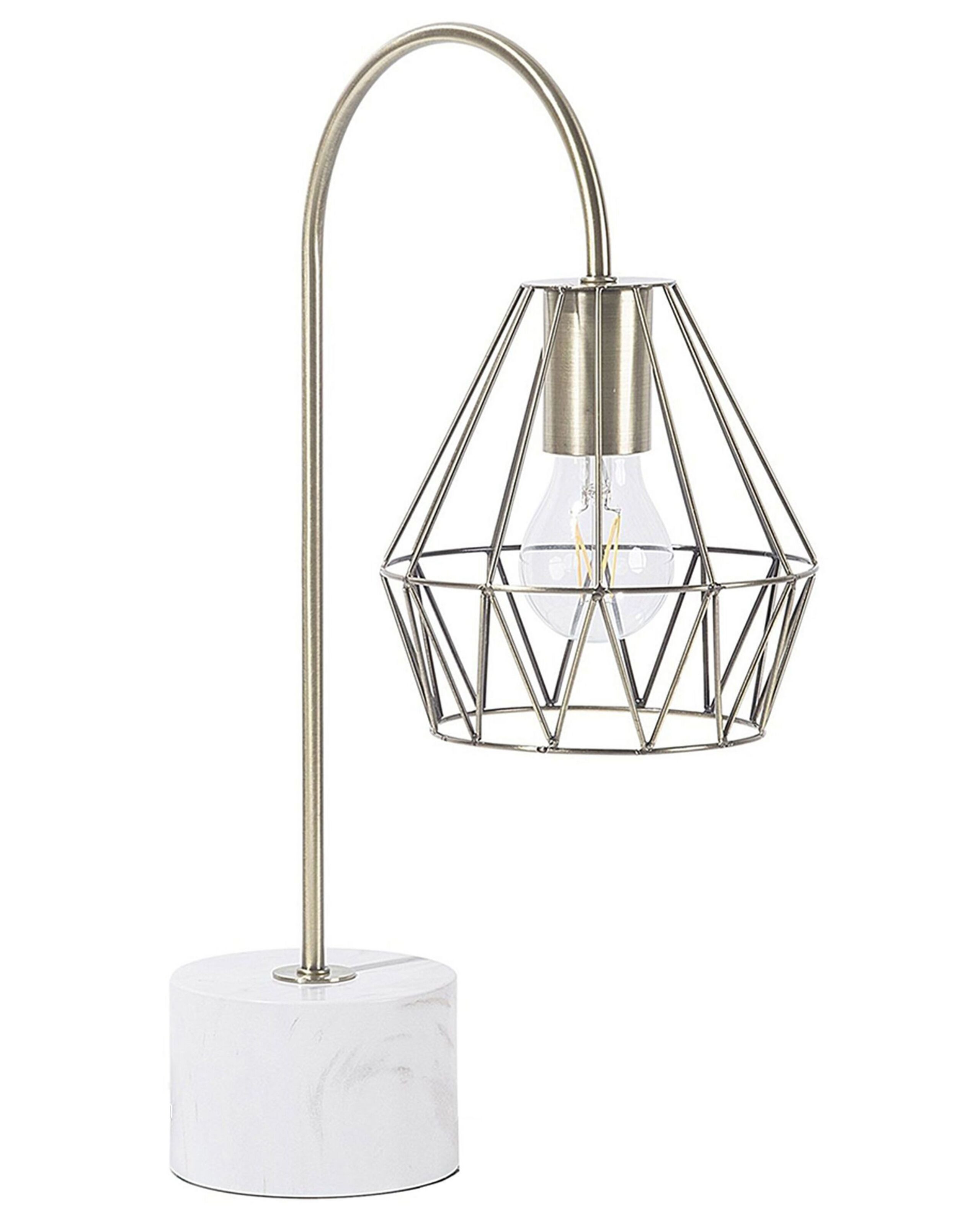 Lampa stołowa biurkowa metalowa złota