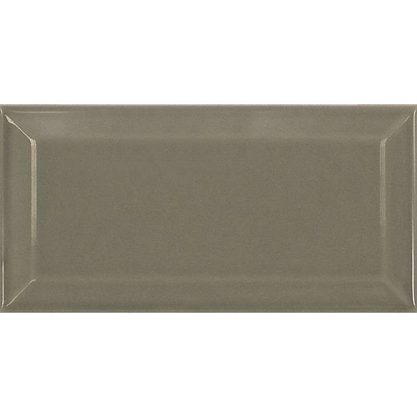 Carrelage mur relief métro parisien uni vert brillant 7,5x15 cm METRO OLIVE