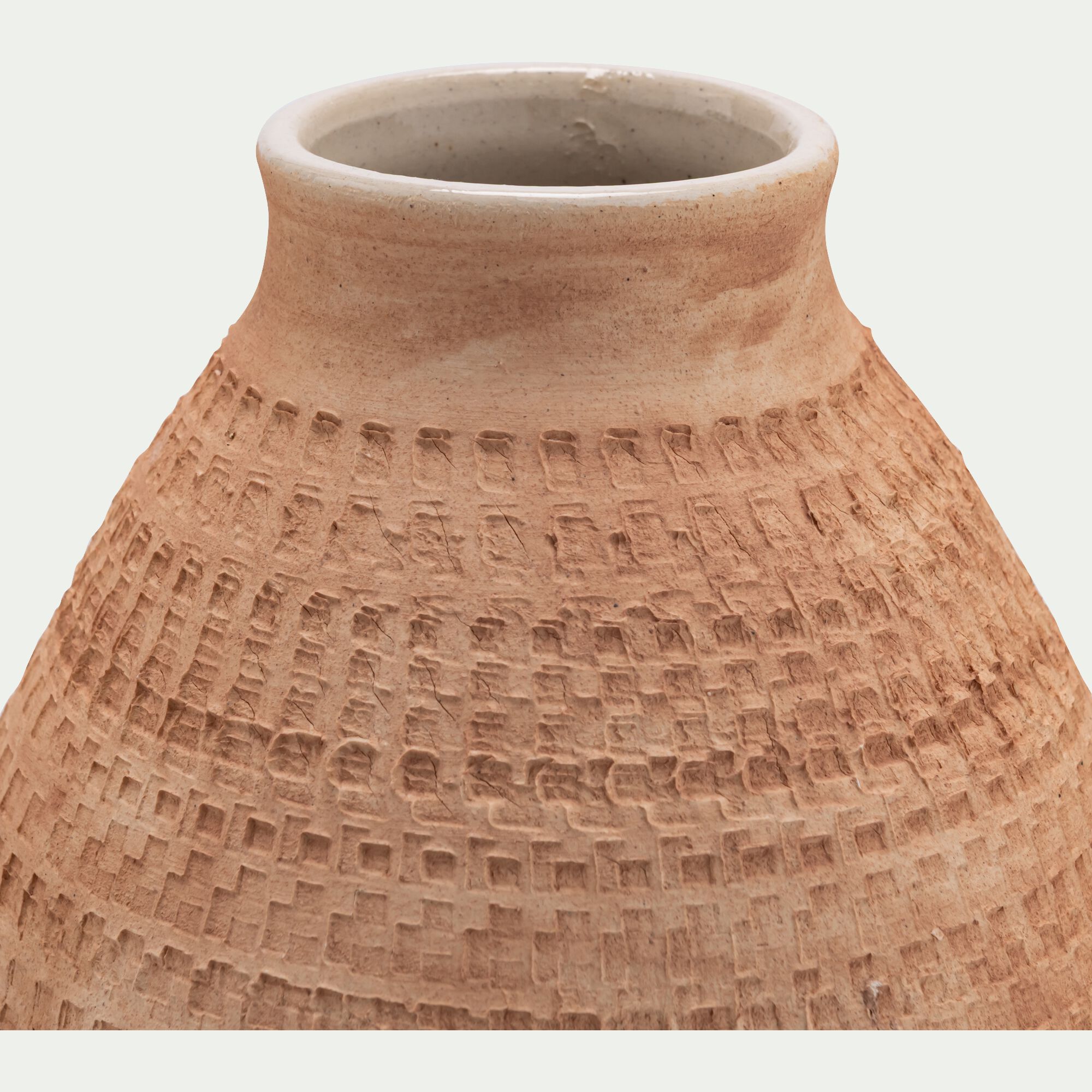 TRELINS - Vase classique en grès H28,5cm - beige