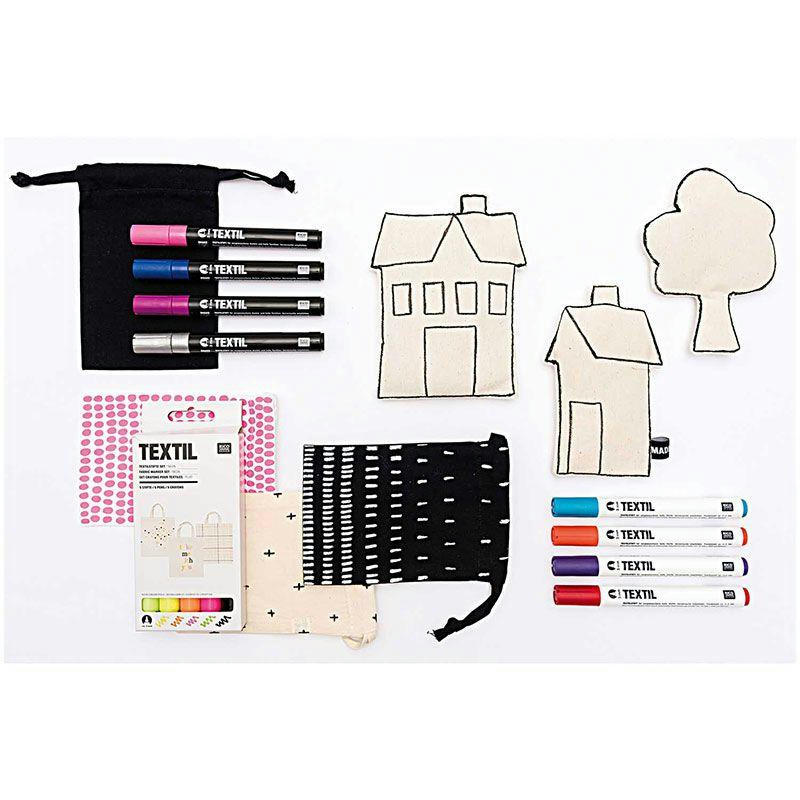 FLUO - 5 feutres pour textiles fluo