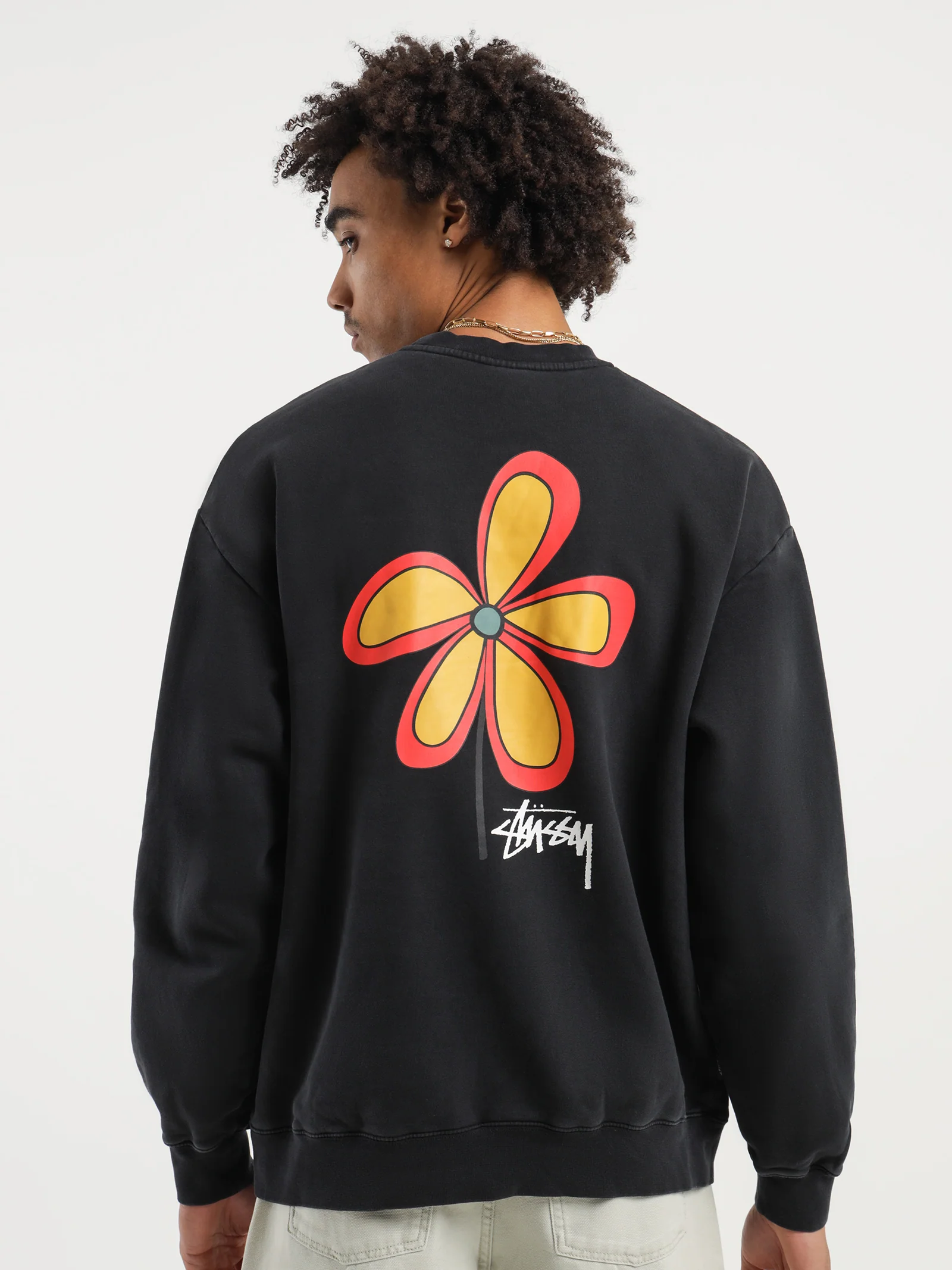 Pigment Flower 50/50 Crew Fleece