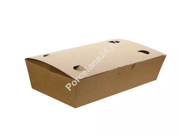 Food Box 20 x 10 x 5 cm - Opakowanie 10 szt. - Eco papier biały/kraft E.FB10-10