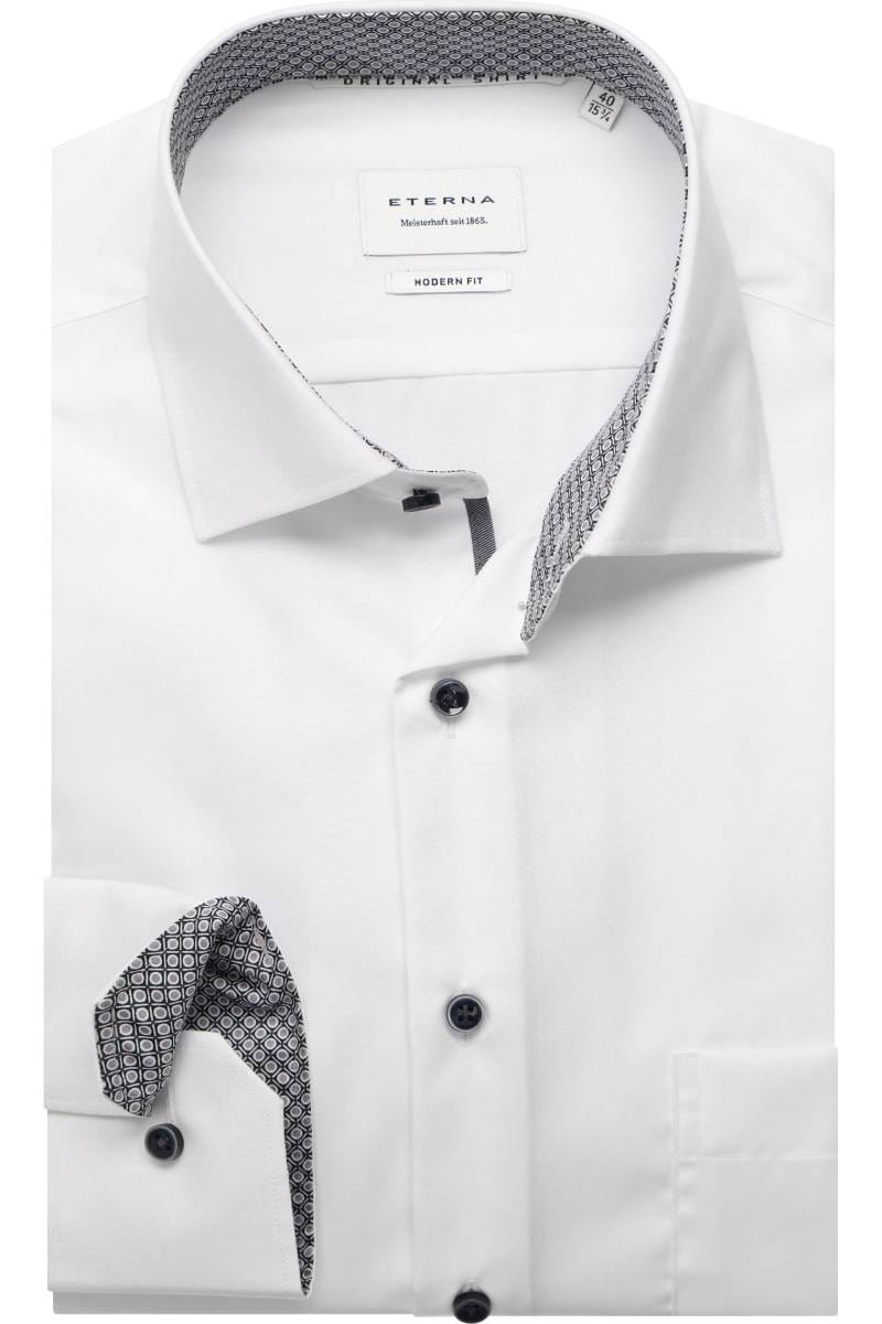 ETERNA Modern Fit Hemd weiss, Einfarbig