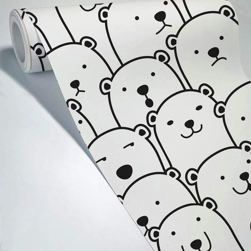 OURS POLAIRE - Papier Peint Panoramique L240xH270cm Blanc Animaux