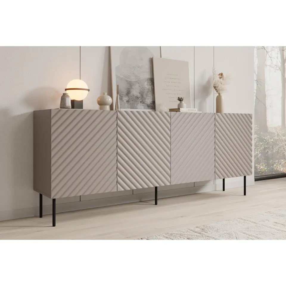 Meubella - Dressoir Laguna - Beige - 200 cm