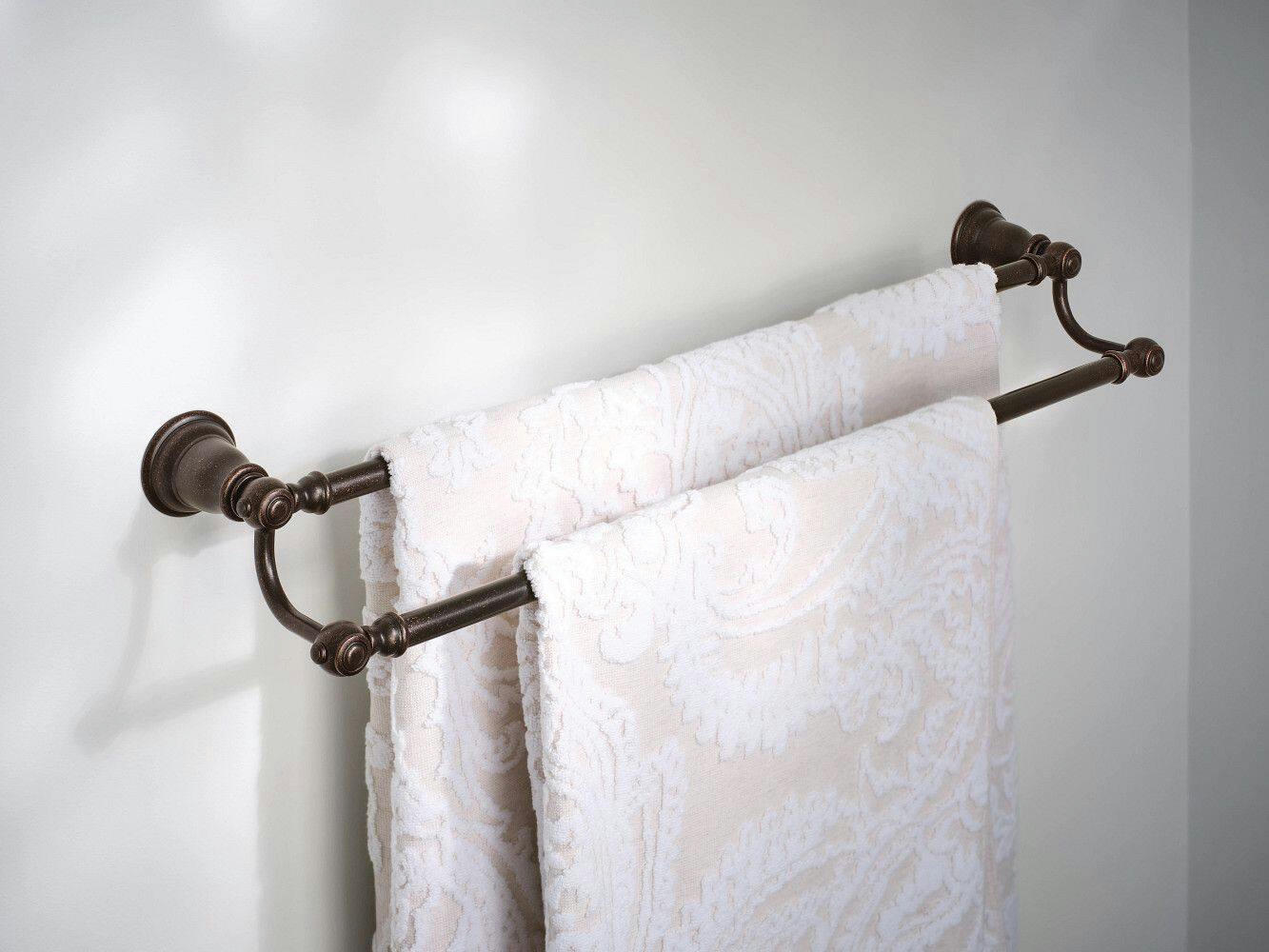 Moen Kingsley 24-in Double Towel Bar, Oil-Rubbed Bronze
