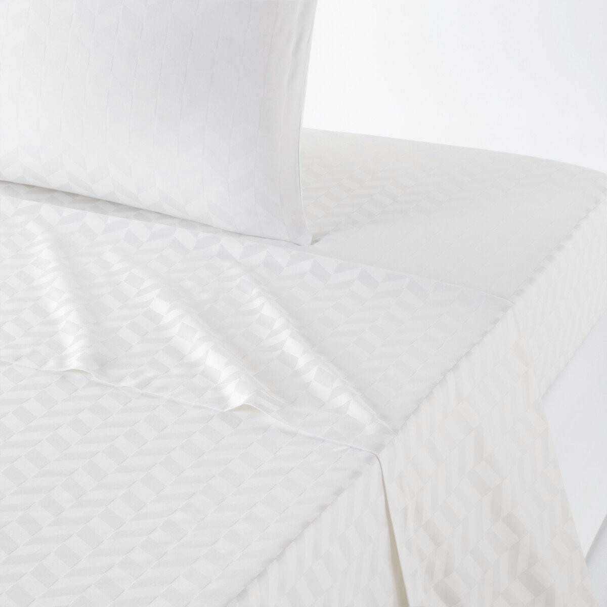 Drap plat satin de coton chevron, Scenario
