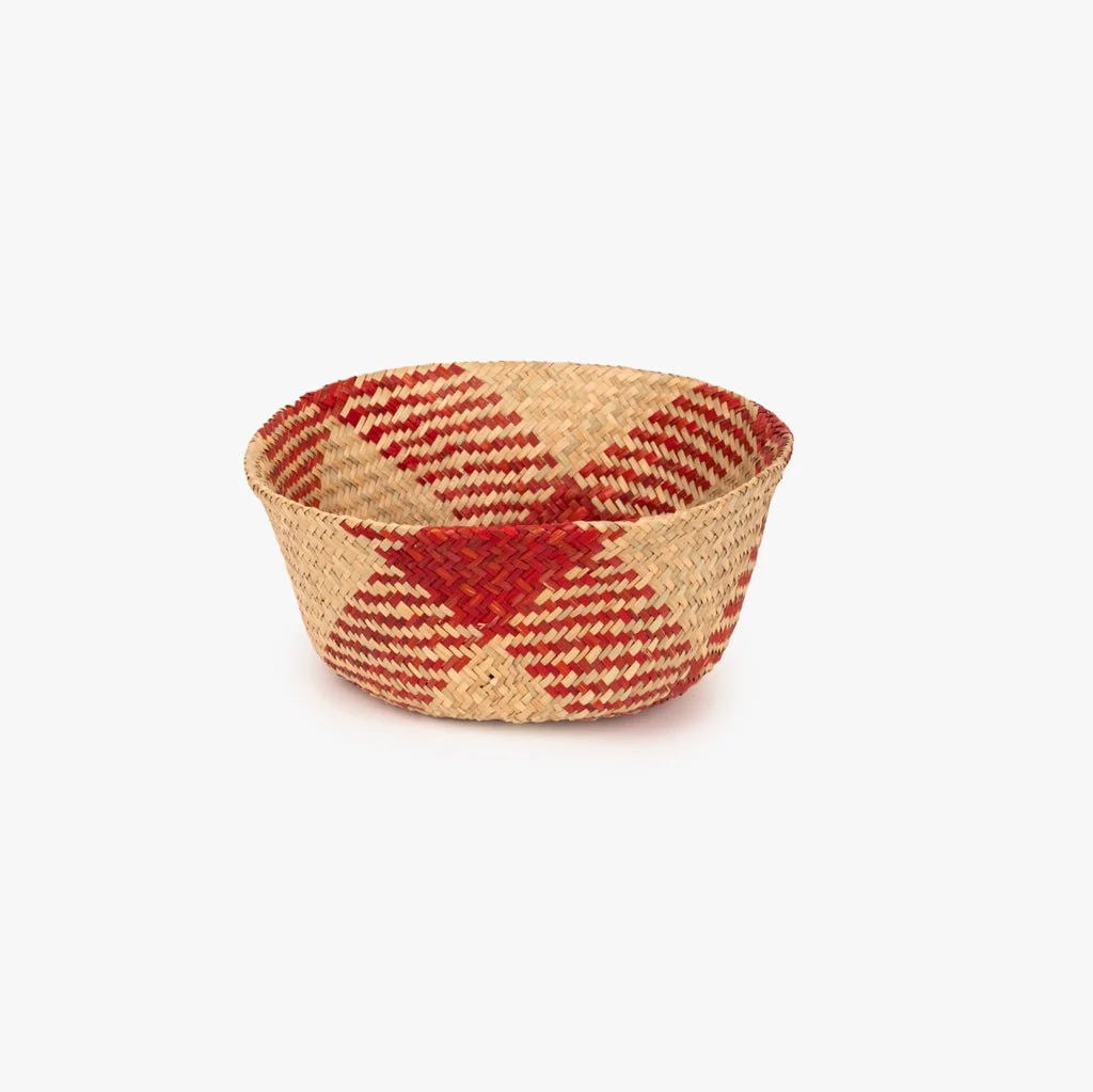 Cesto Seagrass Vermelho Pequeno BASSAC