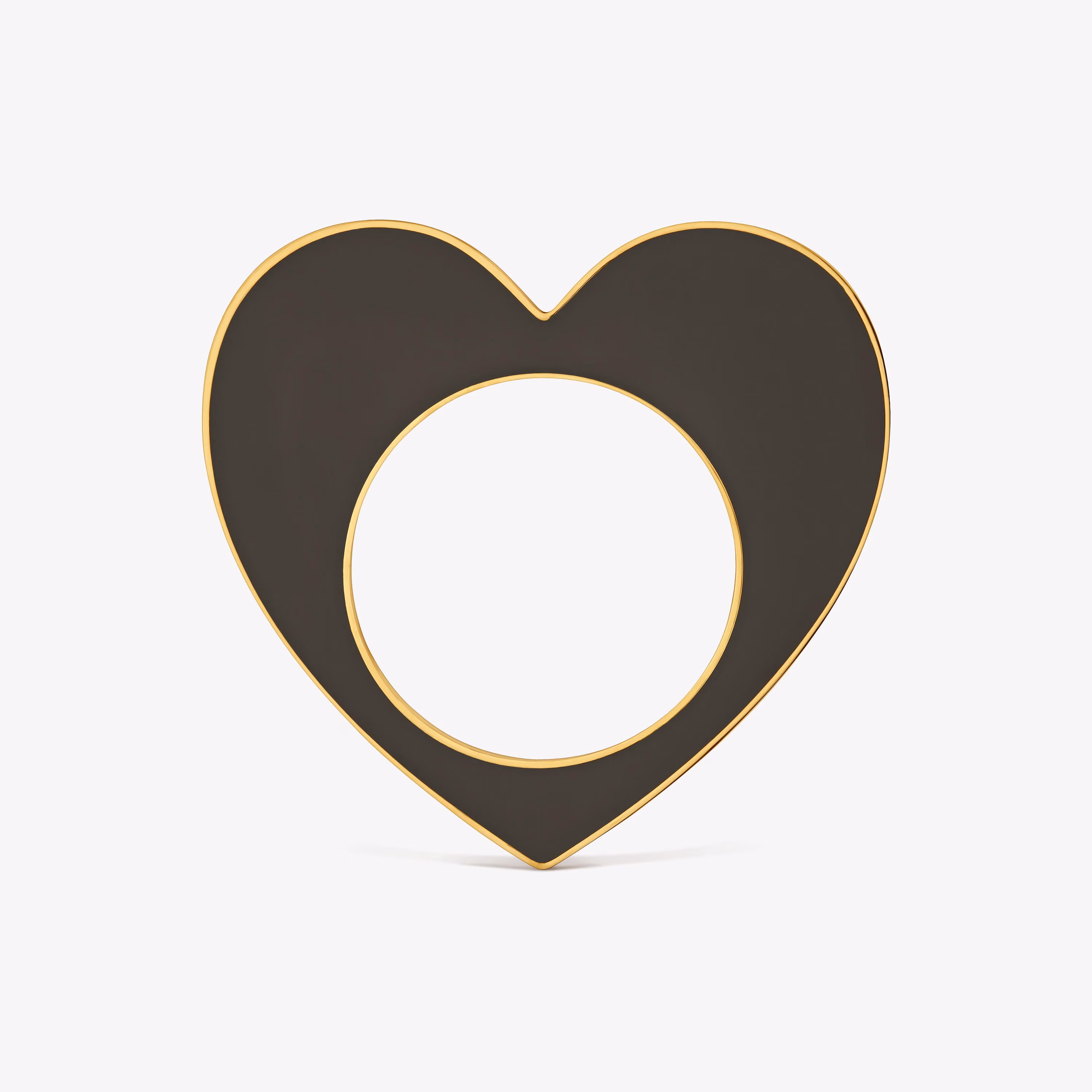 Pulsera esclava corazón de acero dorado y resina negra Galaxy