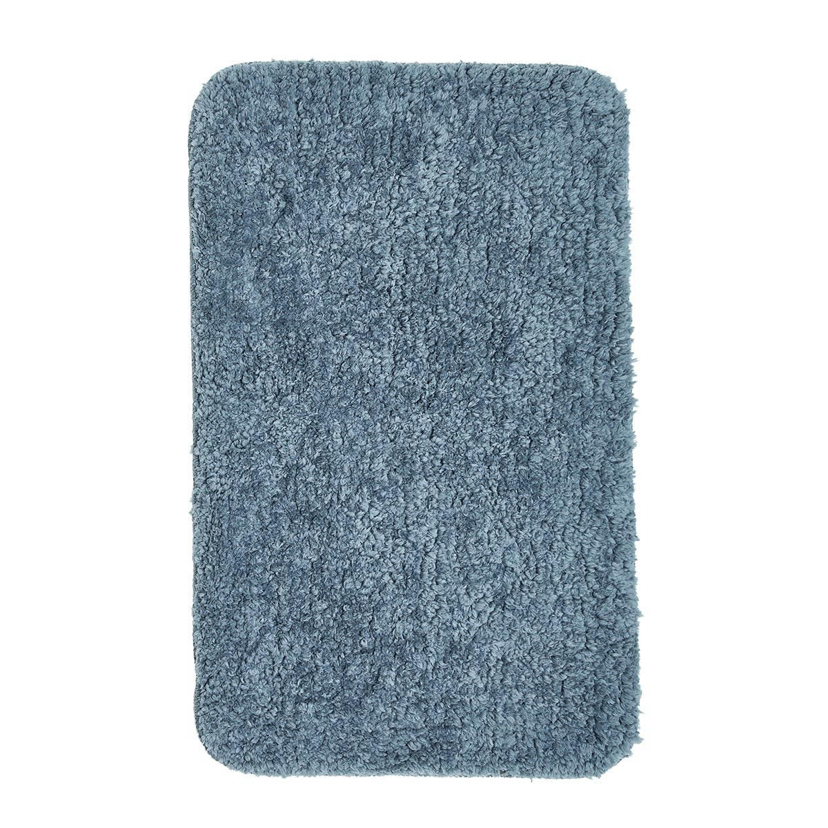 ESSENTIAL - Tapis de bain tufté uni en Polyester Bleu ardoise 50x80 cm