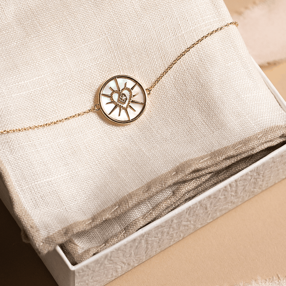 Bracelet chaîne Porte-Bonheur Cœur
