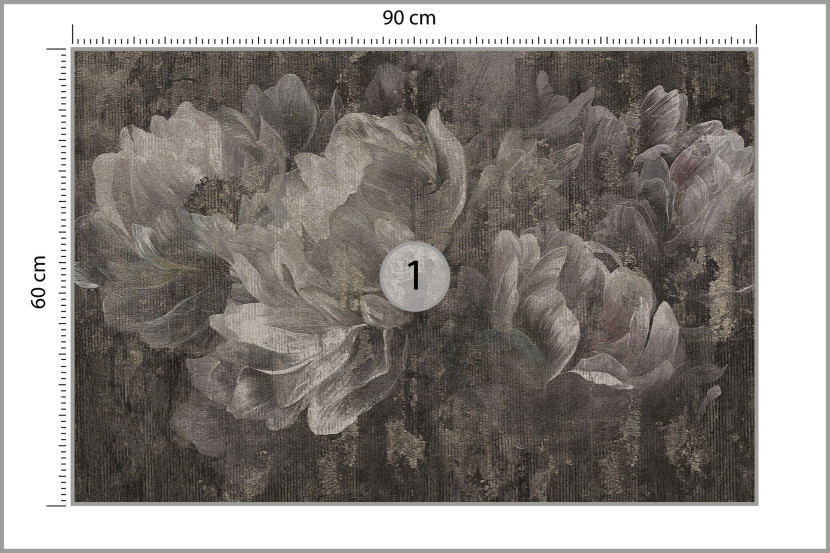 Fototapeta Malowane Piwonie 90x60cm
