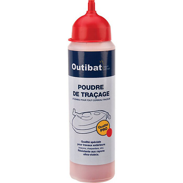 Biberon de poudre rouge - Outibat - 200 g