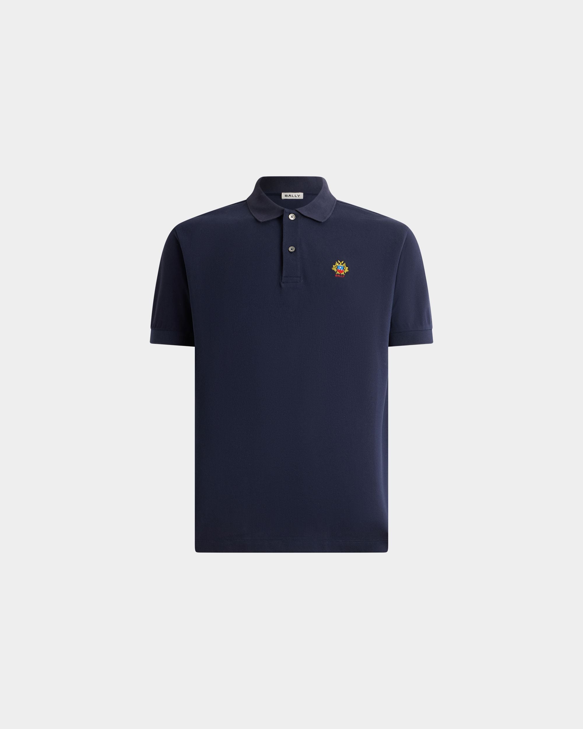 Poloshirt Aus Baumwolle In Navy Blue