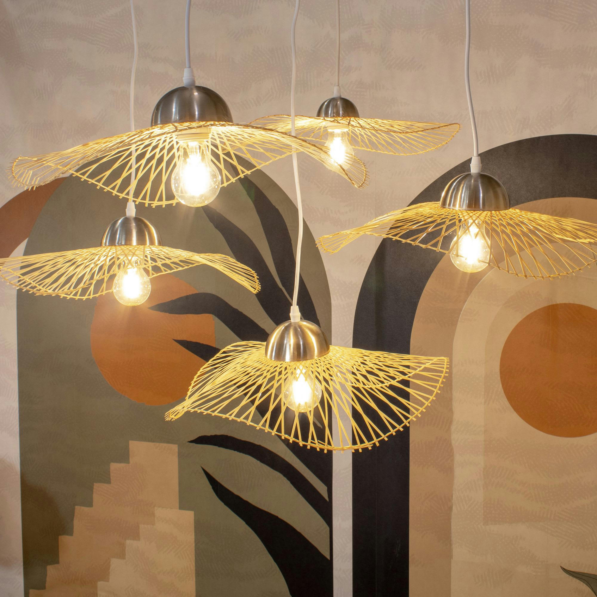 CARAVELLE - Suspension en bambou tressé Ø45cm