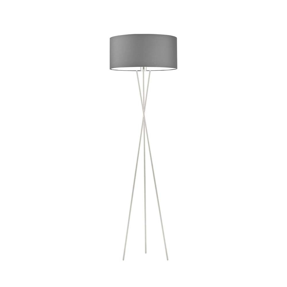 Lampa stojąca PARYŻ skandynawska do sypialni Srebrny/ Szary Stalowy