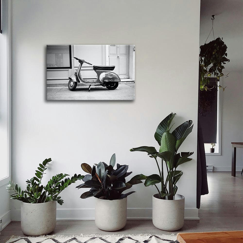 - Tableau impression sur toile une moto d'époque 60x90cm