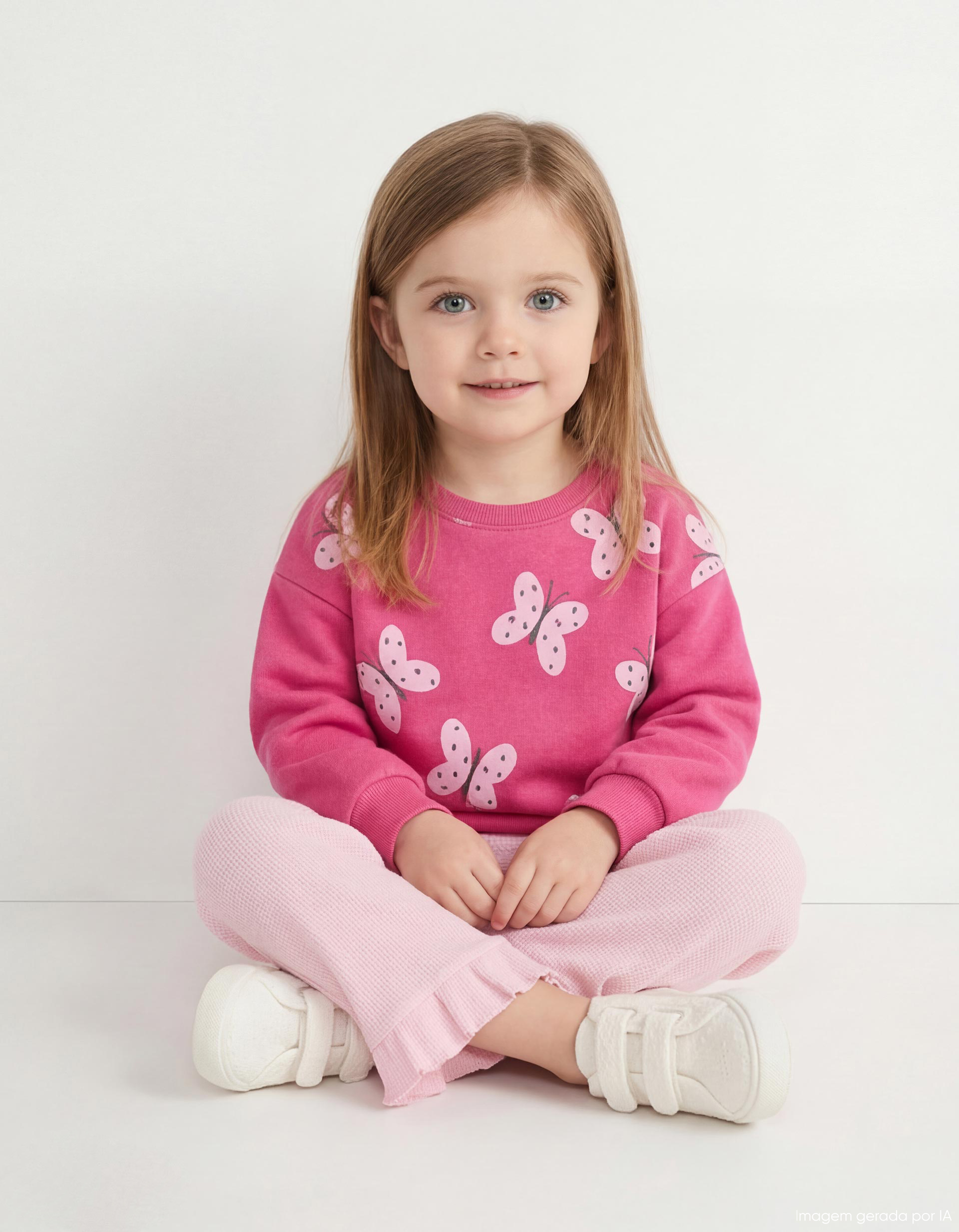 Sweatshirt, Menina, Rosa Escuro