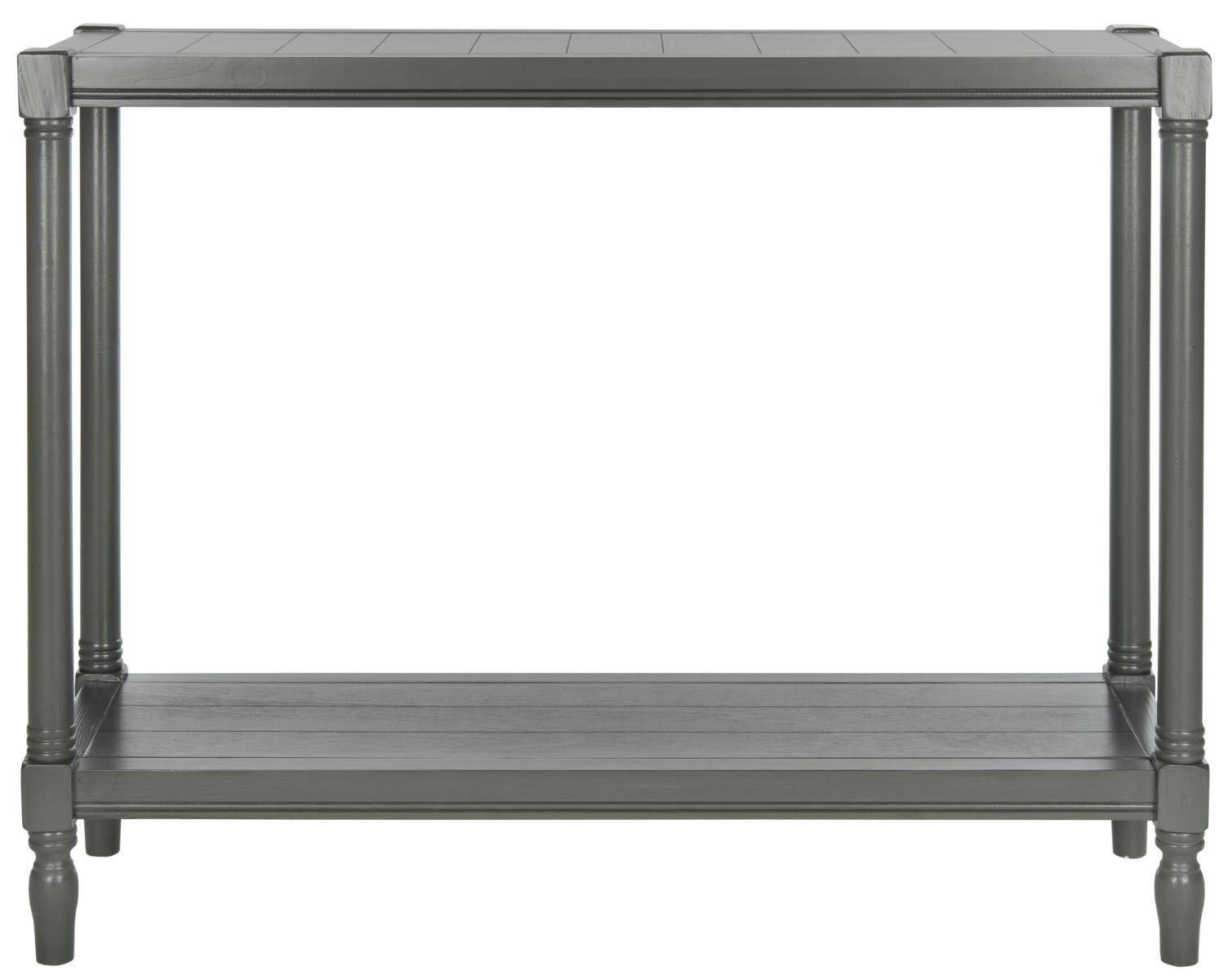 INGEBORG - Consoles MDF&Pin&Placage bois en gris, 35 X 100 X 80 cm