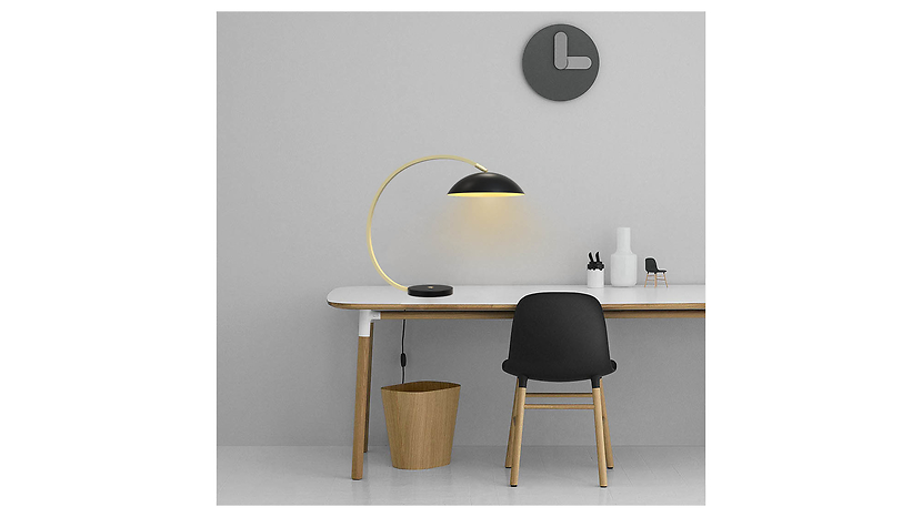 Lampka biurkowa Rosskoff LED metalowa czarno-złota