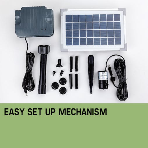 NNEMB 25W Solar Powered Fountain Submersible Water Pump with Battery Pond Kit Garden