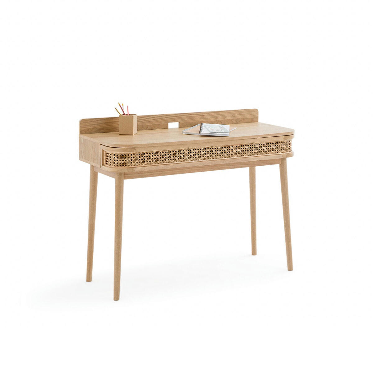 Bureau 1 tiroir cannage, Laora