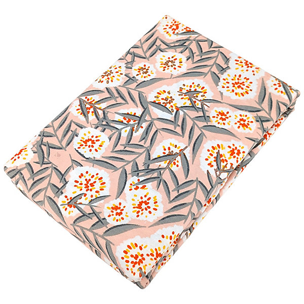 Parure de drap 240x300 cm 65x65 flanelle LILY gris orange 3 pièces