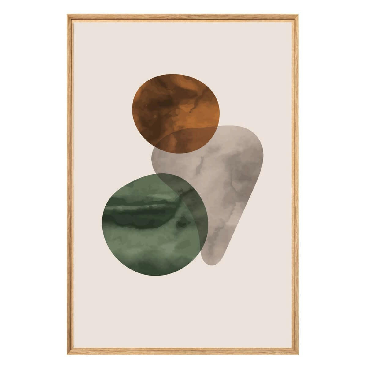 ABSTRAIT - Tableau mural encadré formes géométriques 65x97 cm