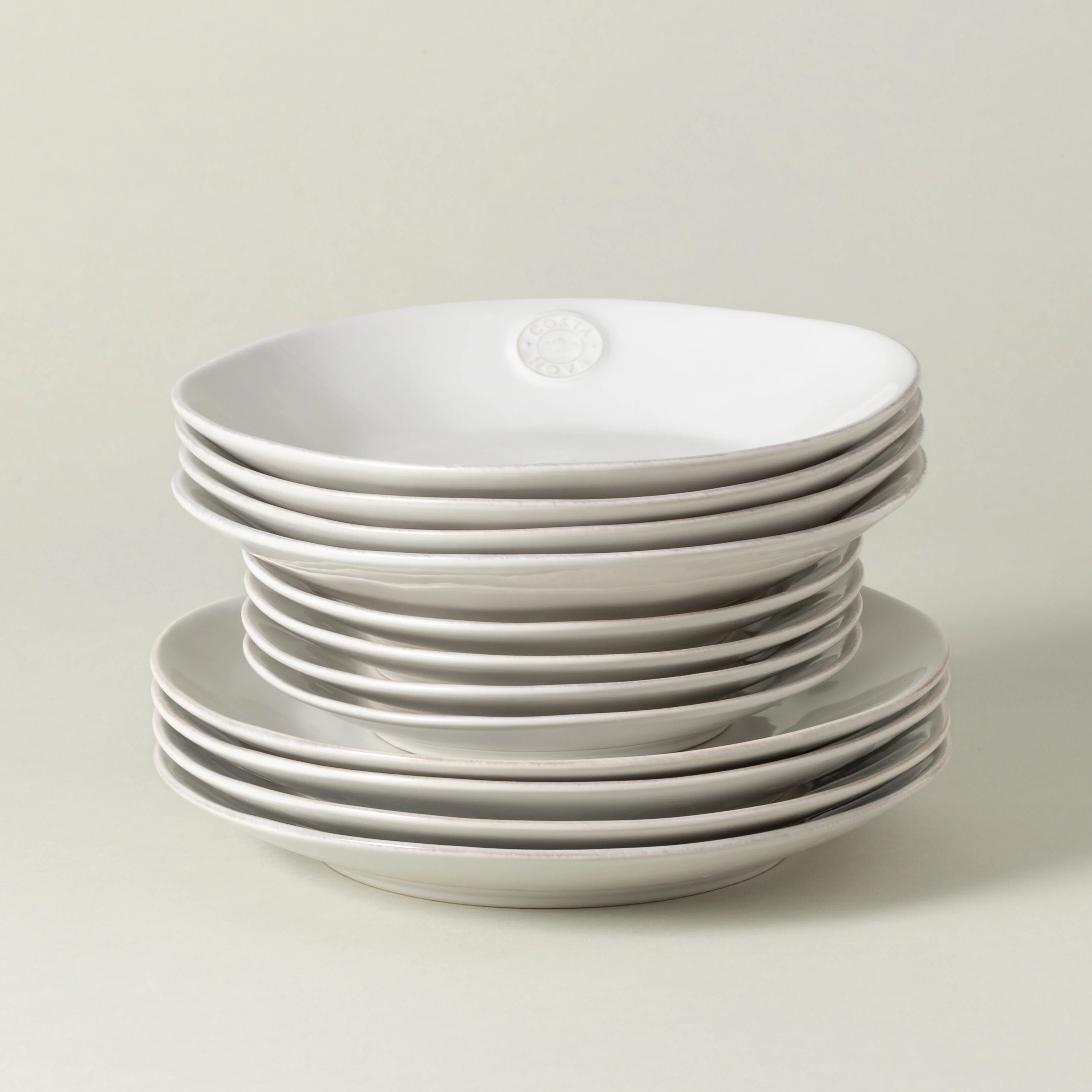 12-Piece Dinnerware Set with Soup/Pasta Plate Nova