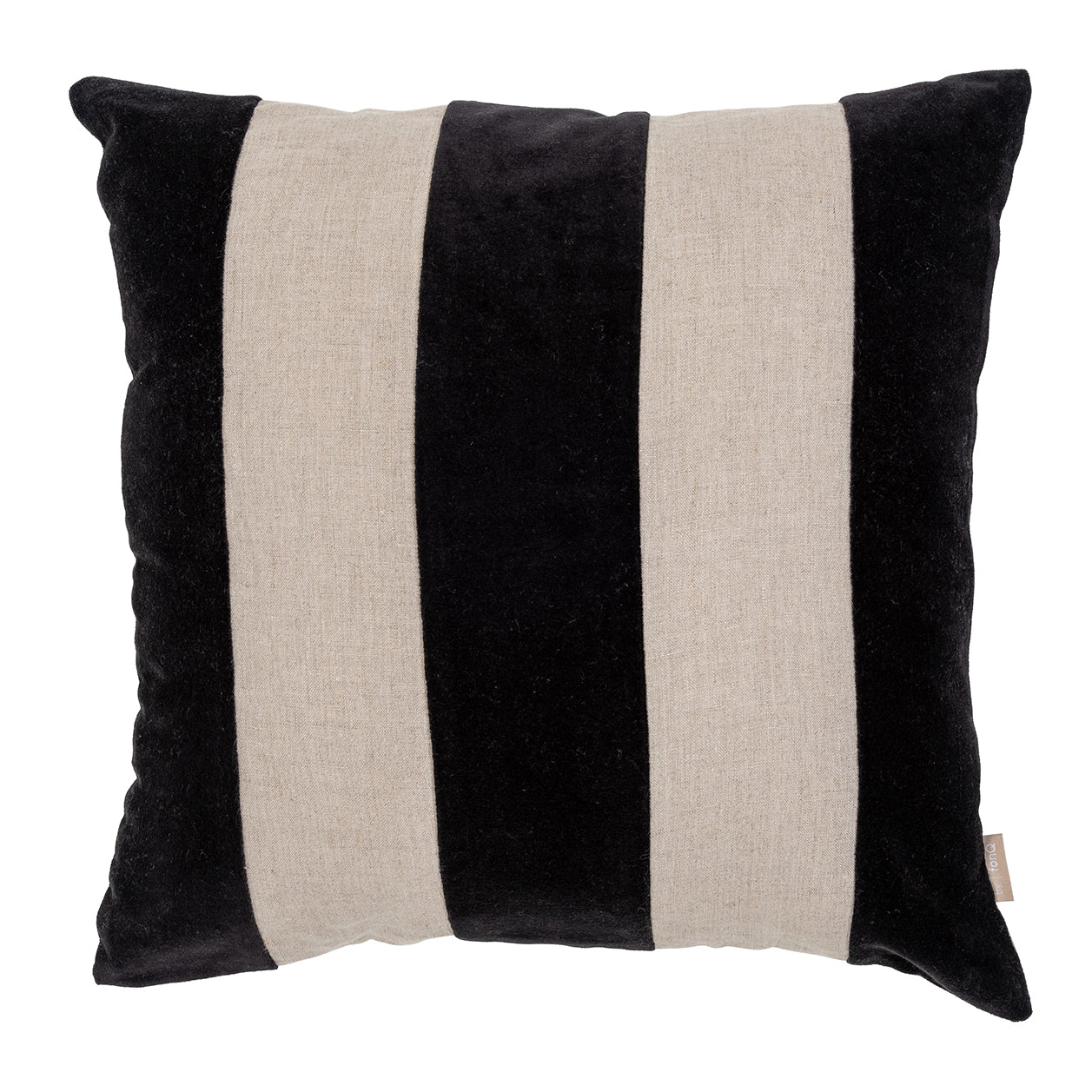 by fonQ Stripe Sierkussen 50 x 50 cm - Zwart