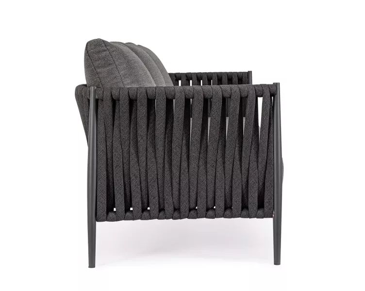 Bolzano Juno Sofa ogrodowa 3 osobowa 231x83 antracytowa aluminium